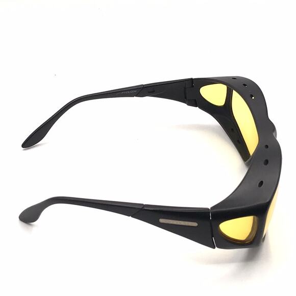 Polar Optics Sport Unisex FO-030 Square Fits Over Night Drivers Black and Yellow - Picture 4 of 7